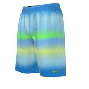 NWT Nike Big Boys Stripe Breaker Volley Drawstring Shorts Size Medium Blue